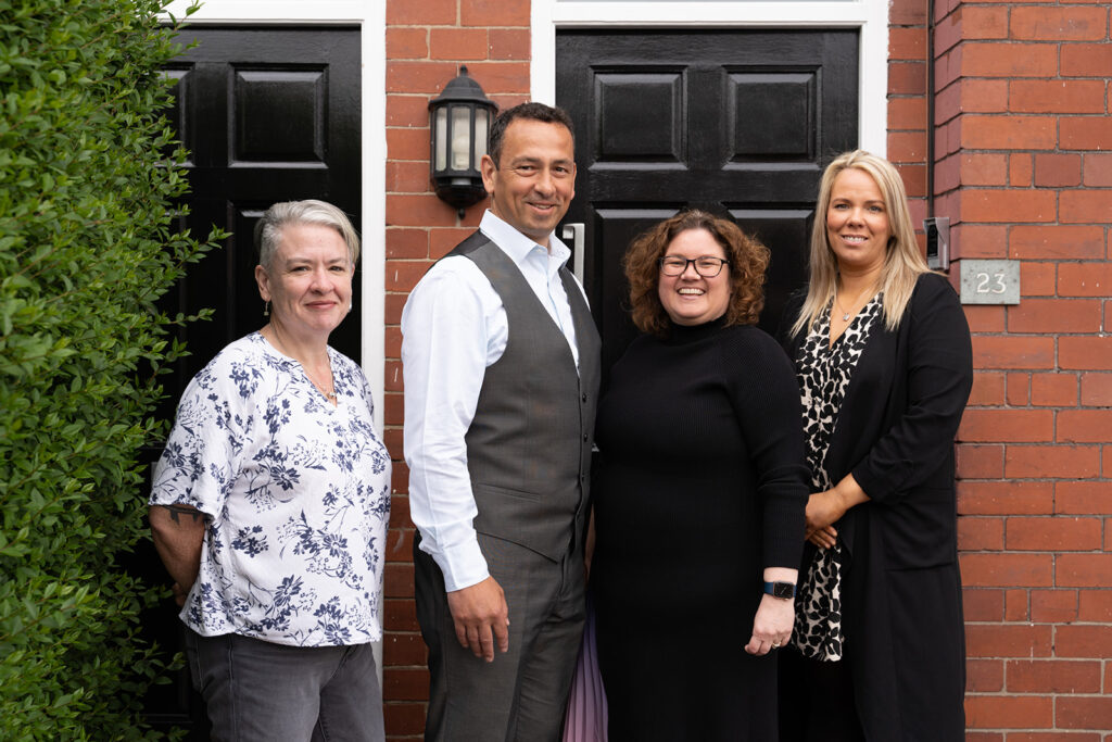 Estate agent team outside property in Doncaster